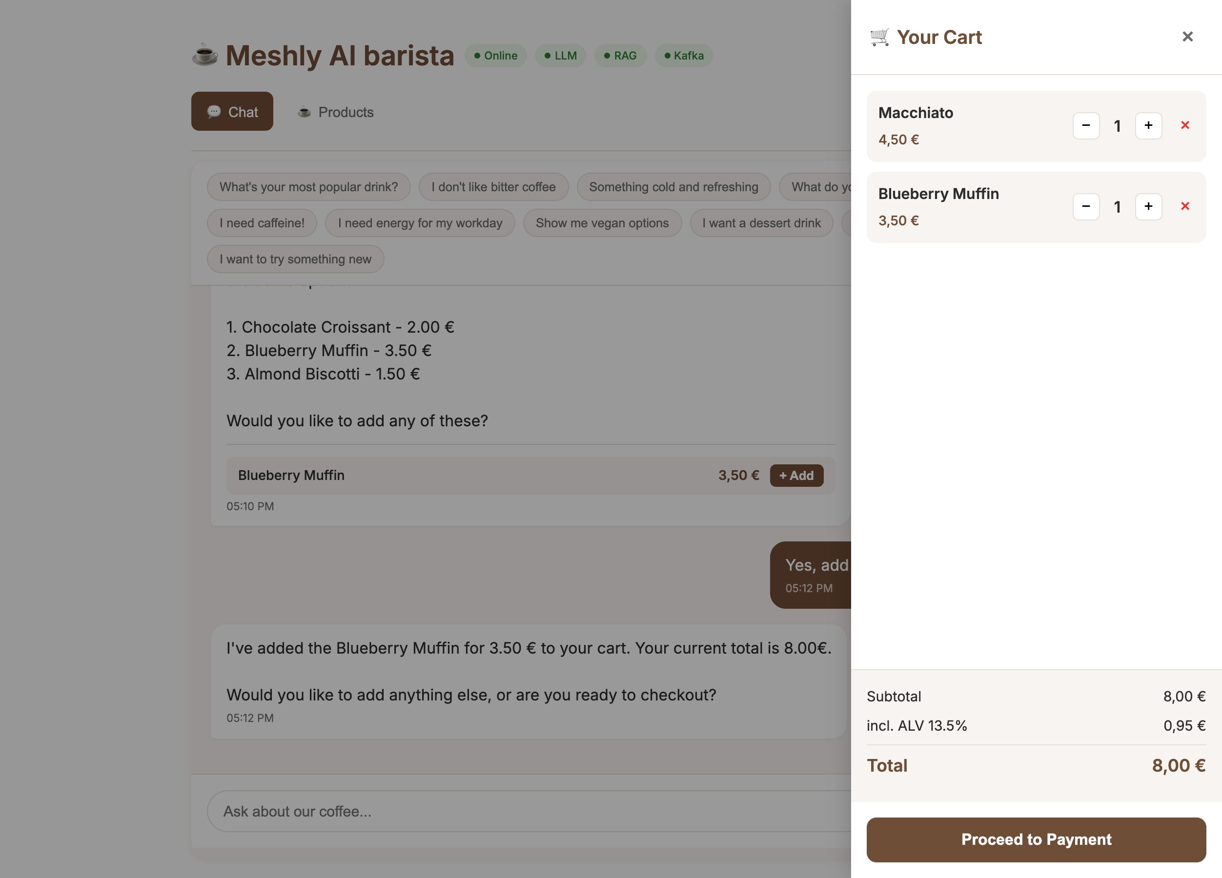 Menu Recommendations